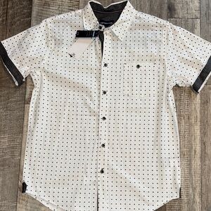 DISTORTION White and black shirt- size 14/16